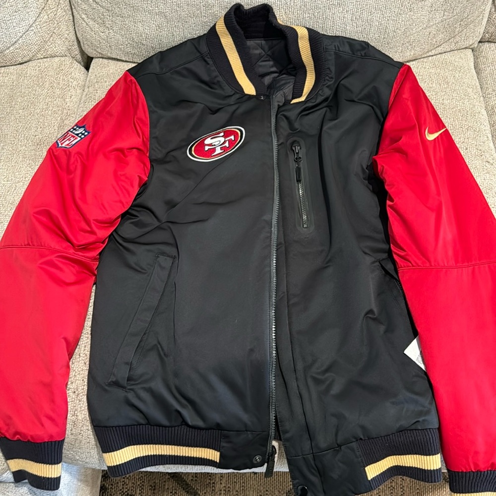 Nike 49ers reversible bomber jacket